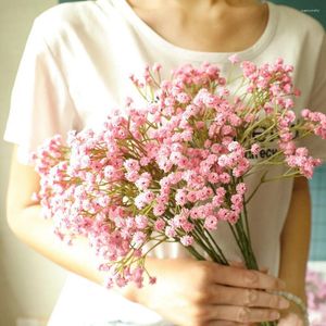 Decorative Flowers 1 Bunch Of Artificial Babysbreath White Fake Silk Cloth Gypsophila Pos Props Party Home Decoration