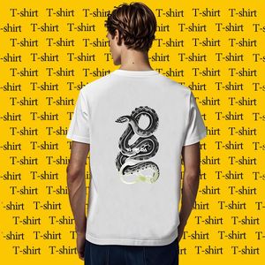 Brand Men Tees 100% Cotton 230g Daily Outfit snake Custom Print Plus Size Crew Neck Breathable New Arrival Man T Shirts Tops Tees