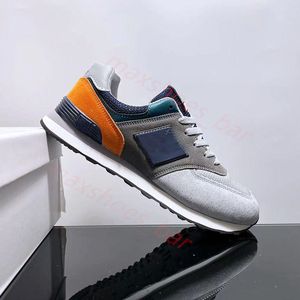 Designer Fashion Mens Trainers N574 Running Shoes B574 UNC 574 Rich Paul 574S Leon Dore White Navy Oak Leaf Green Yellow Orange Women Sneakers 36-45 M41