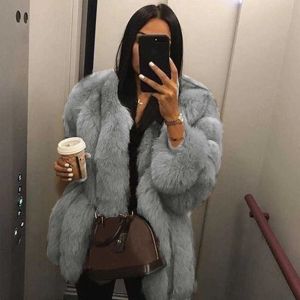 Women Faux Rabbit and raccoon Fur Coat new down woman Winter Thick Womens Overcoat Warm Plus Size Plush Furry Female Jacket Coat Outerwear 5XL 4xl ladies clothing
