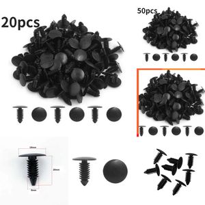 Ny 20/50st 8mm Auto Fastener Fit Hole Nylon Car Clips Fender Bumper Shield Retainer Plastic Rivet för GM Ford Cher