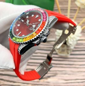 2024 Top Luxury Women Watches Mens Watch Quartz Relógios Múltiplas Cores Borracha Homens Relógios Relógios de Pulso de Vidro