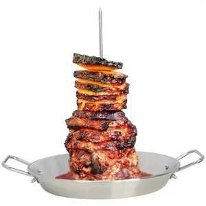 Tools BBQ Vertical Skewer Grill Brazilian Skewers For Home Made Tacos Al Pastor Shawarma Churrasco Stainless Steel