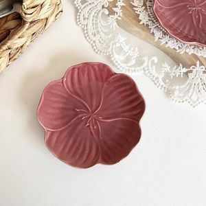 Płyty porcelanowe kreatywny kwiatowy kształt el restauracja gospodarstwa domowego naczynia stołowe owocowe deser deser