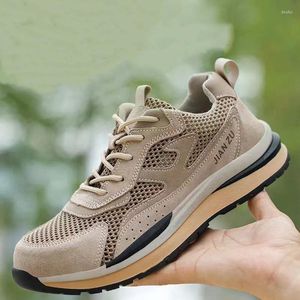 Boots Men Fashion Breathable Steel Toe Caps Work Safety Shoes Summer Safe Sneakers Outdoors Worker Security Protective Footwear