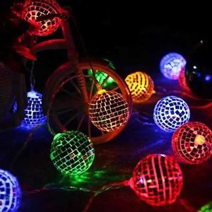 LED-Strings, USB-Disco-Kugel-Lichter, Spiegel-Lichterkette, atmosphärische Energieeinsparung für Partys, Zuhause, Weihnachtsbaum-Dekoration YQ240401