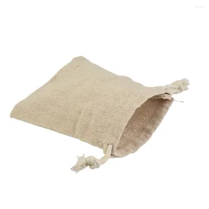 Gift Wrap Drawstring Gifts Storing Beads Bags 50Pc Jewelries Bag Candy Sack Small Linen Pouch