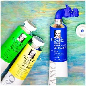 Materiali di consumo per pittura Pittura a olio di grande capacità da 50/170 ml per principianti Speciale resistenza alla luce Buon colore ricco Creazione artistica 240318 Drop De Dh802