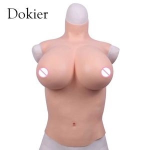 Almofada de mama Dokier Formas de mama de silicone Peitos falsos para Crossdresser Drag Queen Sissy Transgender Cosplay Enhancer Masculino para Feminino Ladyboy 240330