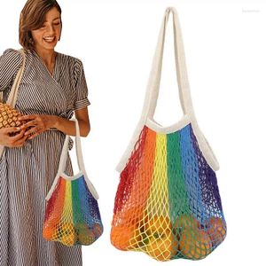 Storage Bags Mesh Grocery Bag Net High Volume Fruit Shopping With Elasticity For Vegetable Toy Books