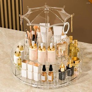 Storage Boxes Makeup Box Capacity Rotating Organizer For Dresser Countertop Multi Compartment Cosmetic Skincare