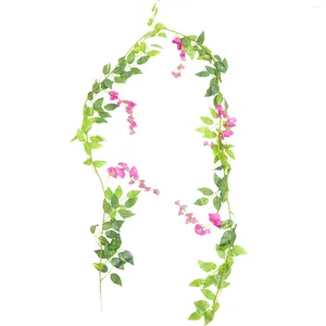 Dekorativa blommor Simulerade Wisteria -remsor Faux Ivy Vine Garland Hanging Decor Bean Curd