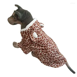 Hundkläder söt giraffstil husdjurshundar vinterrock för medelstora cosplay kostymkläder från storlek 2xl-5xl