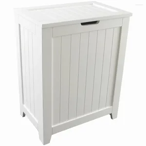 Sacos de lavanderia Cesta de estilo minimalista moderno com tampa cesto branco cestos de armazenamento organizador de roupas sujas