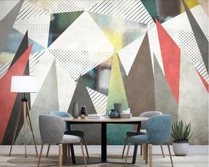Tapeten Wallpaper abstrakte geometrische moderne minimalis 3d Tapete Wohnzimmer TV -Hintergrund Sofa Schlafzimmer Restaurant Wandbilder Papel de Parde