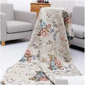 Artes e artesanato tecido estilo europeu precisão jacquard para almofada sofá cadeira estofando costura delicado tecido estofamento 140cm dhwdt