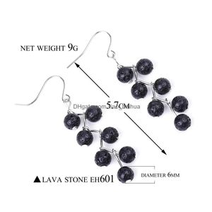 Beaded Bijoux De Mode 6Mm Yoga Energy Stone Bracelet A Sept Routes Dpsion Volcanic Rock Double Et Drop Delivery Ot6Ly