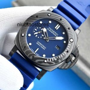 Projektant luksusowy wodoodporny zegarek mechaniczny automatyczny ruch Sapphire Mirror 47 mm gumowe zegarek zegarek zegarek dla mężczyzn