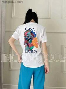 メンズTシャツ特大の男性女性1 1カップルコットンTシャツCASA高品質の都市レーシングパターンプリントTシャツT240402