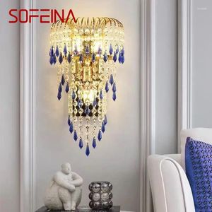 Lampa ścienna sofa współczesna kryształowy halowy salon sypialnia nocna luksusowy korytarz el korytarza