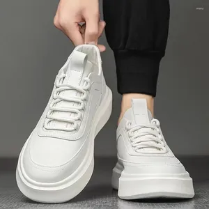 Sapatos Casuais Masculinos 2024 Verão Placa Respirável Com Maior Espessura E Pequeno Sapato Masculino Branco