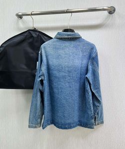 LO1WE Women's denim jacket outerwear jacket designer coats luxury brand jacket Anagram logo short jacket 2024 new womens jacket fashion clothing oversize