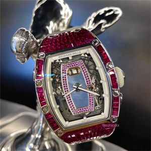 시계 디자이너 시계 우아하고 세련된 여성 시계 고무 스트랩 모방 다이아몬드 다이얼 수입 석영 운동 방수 여성 시계 ZCBX