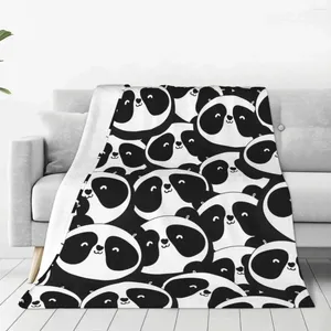 Coperte Simpatico Panda Flanella Animale adorabile Cartone animato Coperta da tiro personalizzata per la casa 200x150 cm Trapunta sottile in peluche