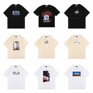 Kith Tom과 Jerry 남자 티셔츠 여자 여름 셔츠 캐주얼 짧은 슬리브 티 빈티지 피스 탑 의류 아웃복 S-XL 16og#