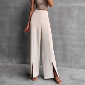 2022 New High-waisted Loose and Elegant Casual Pants Womens Wide-leg
