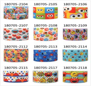 103903925mm Sesame street Grosgrain ribbon Sesame Street Cutie Cartoon ribbonFor hairbow etc7183780