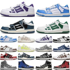 Scarpe casual firmate Skel Top Sneakers basse in pelle con osso Scheletro Blu Rosso Bianco Nero Verde Grigio Uomo Donna Scarpe da allenamento outdoor 36-45 H41