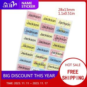 Window Stickers Fashion Multi Color Personal Name Customize School Stationery Label Waterproof Tags Decal Sticker For Girl Scrapbooking