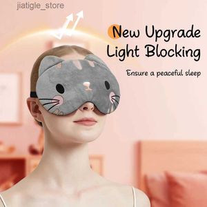 Sleep Masks Sleep eye mask blinds soft plush eye mask adjustable travel light blocking breathable eye mask cute sleep eye mask Y240401