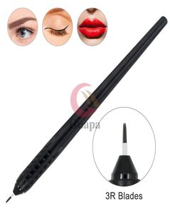 Disposable Microblade Pen With 3R blades For Makeup Eyebrow Tattoo Pen Machine 3 round manual pen for eyebrow fog shading9883850