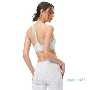 Outfit Wholesale Hot Pop Sexy Women Sports Bra Beauty Back Crop Top Tights Yoga Vest Gym Clothing Run No Rims with Removable Chest Pad