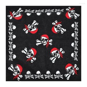 Scarves Fashion Hip Hop Street Dance Square Scarf Pure Cotton Men's And Women's Dressing Headband Halloween Printed