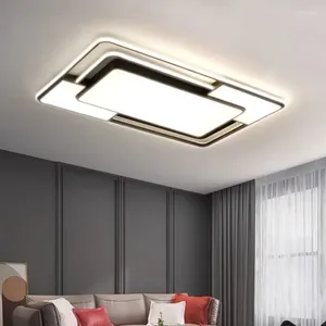 Ceiling Lights Living Room Lamp Bedroom Light Modern LED For Square Decor Dimmable Chandelier