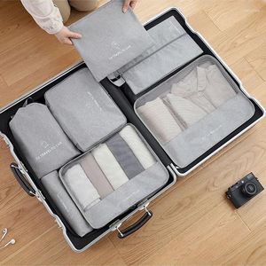 Storage Bags 7pcs Travel Organizer Portable Suitcase For Women Clothes Shoes Makeup Bag Luggage