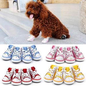 Abbigliamento per cani 1 Set Scarpe da gita Scarpe da tennis antiscivolo per animali domestici Passeggiate all'aperto per cani di piccola taglia Stivaletti Stivali per cuccioli resistenti all'usura