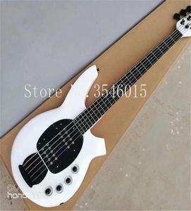 Hochwertige Music Man Bongo Metall weiß 5 Saiten Aktive Tonabnehmer Bassgitarre Musicman Bassgitarre 9246777