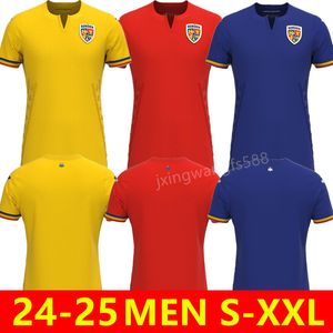 Rumänien Fußballtrikot 2024 DRAGUSIN ALIBEC STANCIU Rumänien Fußballtrikots 24/25 PUSCAS R.MARIN OLARU CICALDAU COMAN MORUTAN Nationalmannschaftstrikot