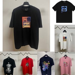 メンズデザイナーTシャツコットンシャツラウンドクルーネックレター花印刷ヒップホップシャツ高品質のカジュアルショートスリーブTシャツ