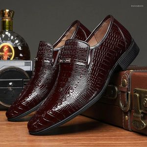 Casual Shoes High Top Quality Men's Leather Luxury Business Social Loafers For Men 2024 Moccasins Fashion Outdoor Dress