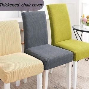 Chair Covers High Elastic Cover Polar Fleece Wedding El Banquet Restaurant Anti-dirty Stretch Seat For Dining Room Home Decor