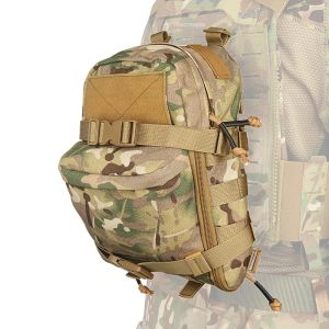 Borse Zaino per idratazione tattico da esterno in nylon Custodia Molle impermeabile leggera Borsa Mini Edc Zaino per gilet tattico da campeggio da caccia