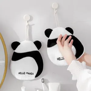 Handdukdesignad chic badkar söt tecknad absorberande hand icke-shedding hängande panda torka mjuka barn handdukar