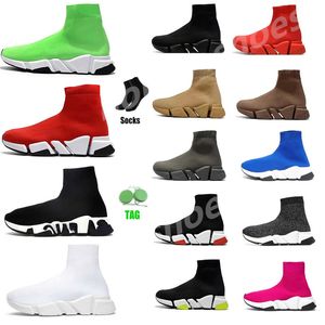 Designer Socks Running Shoes Platform Men MENS KVINNA SHANNY KNIT Hastighet 2.0 1.0 Trainer Runner Sneaker Sock Shoe Nice Master Emed Womens Sneakers hastigheter H41