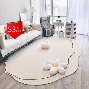 Large Living Room Carpets Plush Bedroom Carpet Ins Area Rugs Nonslip Kids Play Mat Soft Bedside Rug Home Decoration 240401