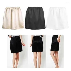 Saias Anti-Light Saia Curta Petticoat Opaco Cor Sólida Alta Qualidade Flat-Forrado Pequeno Fresco Simples Mulher Bonito Senhora